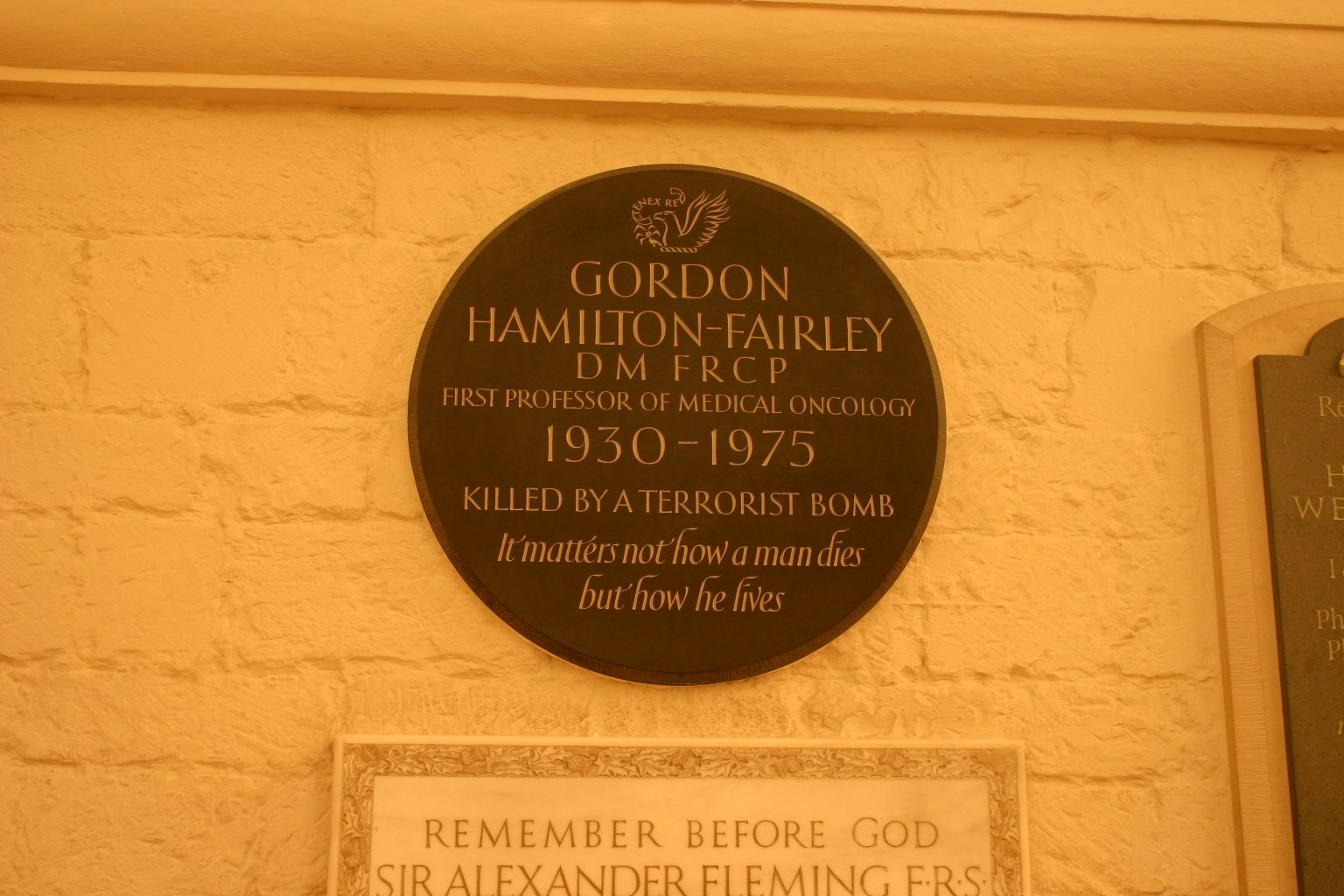 Gordon Hamilton-Fairley's memorial tablet, St Paul's Cathedral, London.JPG